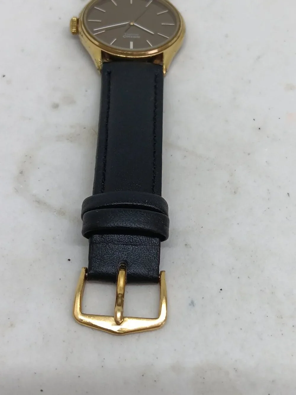 VINTAGE 1979 Seiko 7810-8049 Men’s 33mm Gold Tone Mirror Dial Watch PLS READ